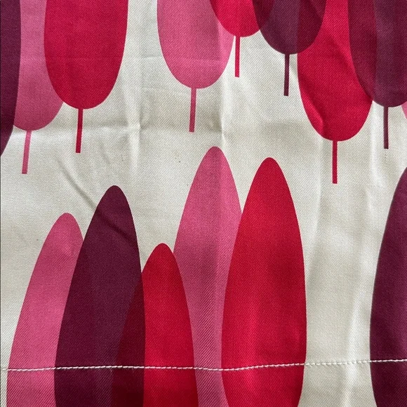 Orla Kiely Silk Trees Dress in Red, Pink, Maroon and Cream Size 3 - Picture 8 of 12